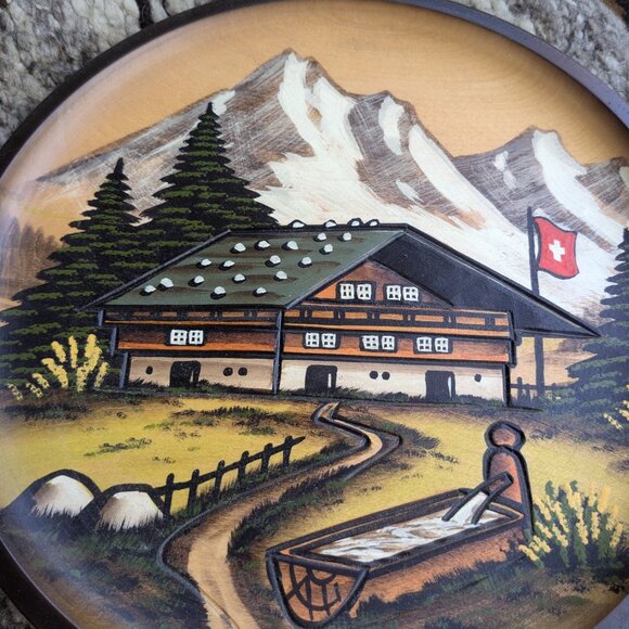 Set of 3 Pfaff hand carved German decorative wooden plates - Picture 5 of 6